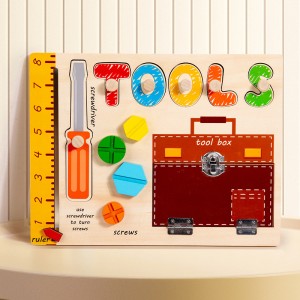 Hölzernes Montessori-Lehrmittel, beschäftigtes Brett, Puzzle-Spielzeug, frühe Bildung für Kinder, kognitives multifunktionales Puzzle, Puzzle-Spielzeug, Grifftraining, Geburtstagsgeschenk