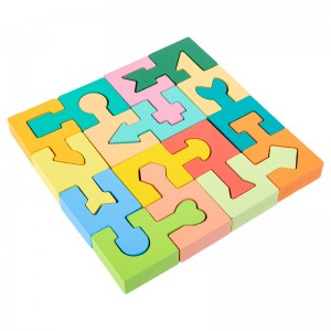 Montessori Wooden Shaped Classification Block Toy – Geometric Fun Three-Dimensional Puzzle Board – Children’s Puzzle Shape Matching Assembly Toy For Ages 3-6 Hand Eye Coordination