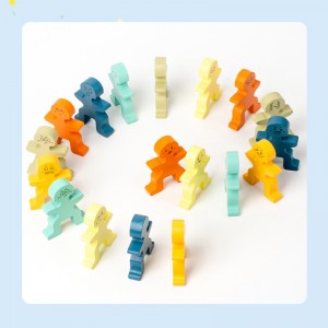 Juego de equilibrio de madera para niños Juguetes de motor fino Kit de construcción de madera Juego de equilibrio Juego de mesa Bloques de construcción Actividad Juguetes de construcción para niños pequeños Juguetes educativos para niños