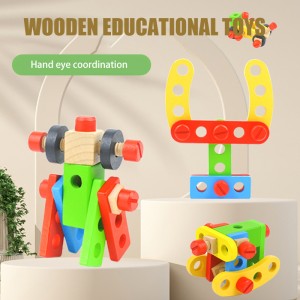 39 PCS Wooden Nut Puzzle Toy – Versatile Nut Simulation Puzzle Screw And Nut Combination – Hand Eye Coordination Parent-Child Interaction Toy, Christmas Gift