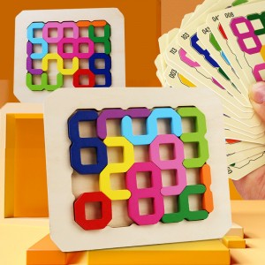 Montessori Early Education Puzzle Wooden Toys Two Person Battle Colored Digital Block Mathematical Toys Parent-Child Interactive Board Game Hand Eye Coordination Training