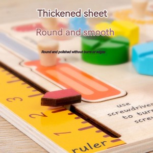 Hölzernes Montessori-Lehrmittel, beschäftigtes Brett, Puzzle-Spielzeug, frühe Bildung für Kinder, kognitives multifunktionales Puzzle, Puzzle-Spielzeug, Grifftraining, Geburtstagsgeschenk