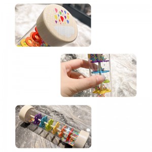 Wooden Melody Maker Soothing Rain Drum Toy Hourglass Design with Realistic Sound Effects Ideal for Musical Learning and Creative Play