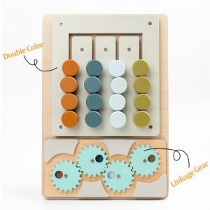 Juguetes de aprendizaje Montessori, rompecabezas deslizante, acertijos a juego de colores y formas, juego de lógica, juguetes educativos preescolares de madera para niños, niñas de 3, 4, 5, 6 y 7 años, juguetes de viaje, regalos de cumpleaños para niños