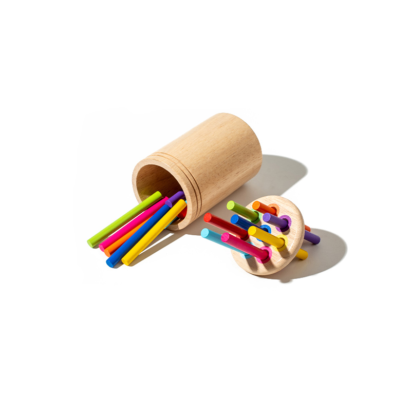 OEM 2-In-1 Porous Montessori Wooden Sorting Toy – Wooden Color Sorting ...