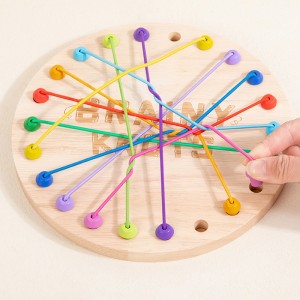 OEM Fun Rope Solving Puzzle Game, Wooden Rope Solving Challenge Board Game Toys, Parent-Child Interactive Logic Thinking Training Puzzle Toys, Halloween, Christmas, Easter Gifts
