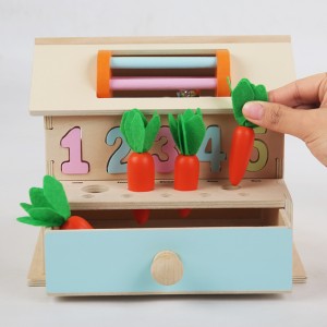 Montessori-Spielzeughaus, Mehrzweck-Spielhaus aus Holz, Innenraum mit Stauraum und sensorischen Spielen für die Feinmotorik, pädagogisches Lernspielzeug für Jungen und Mädchen ab 3 Jahren