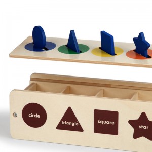 Zabawki Montessori drewniane pudełko do sortowania kolorów i kształtów gra geometryczne pasujące bloki wczesna nauka zabawki edukacyjne prezent dla 3 4 5-letnich małych dzieci