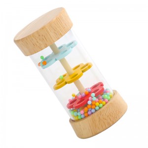 Wooden Melody Maker Soothing Rain Drum Toy Hourglass Design with Realistic Sound Effects Ideal for Musical Learning and Creative Play