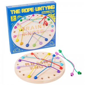 OEM Fun Rope Solving Puzzle Game, Wooden Rope S...