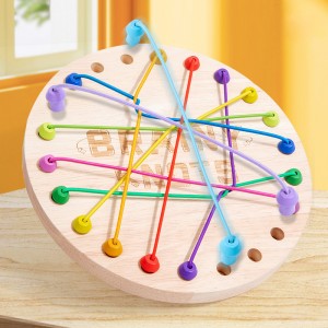 OEM Fun Rope Solving Puzzle Game, Wooden Rope Solving Challenge Board Game Toys, Parent-Child Interactive Logic Thinking Training Puzzle Toys, Halloween, Christmas, Easter Gifts