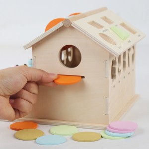 Montessori-Spielzeughaus, Mehrzweck-Spielhaus aus Holz, Innenraum mit Stauraum und sensorischen Spielen für die Feinmotorik, pädagogisches Lernspielzeug für Jungen und Mädchen ab 3 Jahren