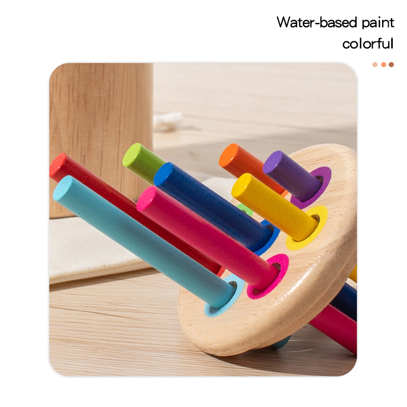 OEM 2-In-1 Porous Montessori Wooden Sorting Toy – Wooden Color Sorting ...