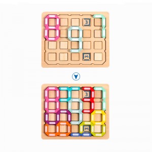 Wooden Number Maze Puzzle Toy Brain Burning Number Early Education Enlightenment Cognitive Mathematics Toy Focus Training Hand Eye Coordination Teaching Tool Christmas Gift