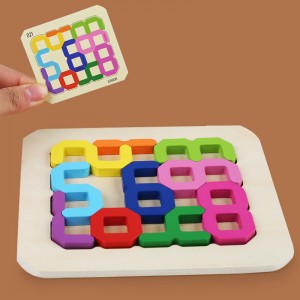 Montessori Early Education Puzzle Wooden Toys Two Person Battle Colored Digital Block Mathematical Toys Parent-Child Interactive Board Game Hand Eye Coordination Training