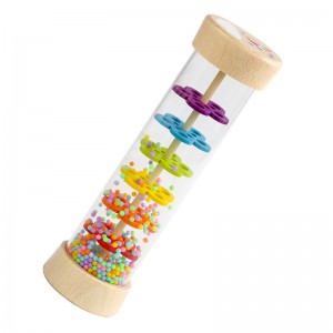 Wooden Melody Maker Soothing Rain Drum Toy Hourglass Design with Realistic Sound Effects Ideal for Musical Learning and Creative Play