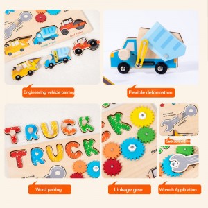 Hölzernes Montessori-Lehrmittel, beschäftigtes Brett, Puzzle-Spielzeug, frühe Bildung für Kinder, kognitives multifunktionales Puzzle, Puzzle-Spielzeug, Grifftraining, Geburtstagsgeschenk
