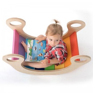 Climber Arch Rocker, Escalera de madera Montessori 3 en 1, parque infantil de seguridad y gimnasio de actividades, juguetes de escalada para niños de 1 a 3 años, combinación de escalador triangular y rampa