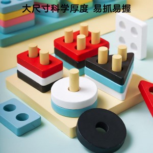 Mainan Montessori untuk Usia 18+ Bulan – Mainan Sortir dan Susun Kayu Balita untuk Bayi Laki-laki dan Perempuan – Penyortir Bentuk dan Penumpuk Warna Hadiah Kayu Anak Prasekolah