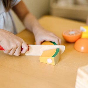 مجموعة قطع الفاكهة - ملحقات المطبخ الخشبية للعب الطعام، ملحقات لعب تظاهرية متعددة، ألعاب خشبية لتقطيع الفاكهة للأطفال الصغار والأطفال من سن 3 سنوات فما فوق