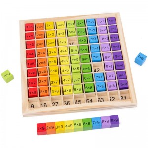 Drewniane zabawki edukacyjne Montessori dla dzieci liczba tabliczki 99 tabliczka mnożenia matematyka zabawki edukacyjne montesorri