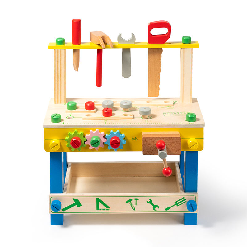 Juego de herramientas de madera para niños de 2 3 4 5 años, juguetes educativos STEM Juguetes Montessori para niños pequeños para construcción de 2 años Actividades de aprendizaje preescolar Regalos para niños niñas de 2 a 4 años 1 a 3 Imagen destacada