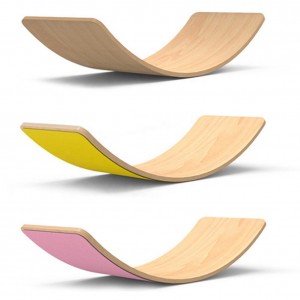 Tabla de equilibrio oscilante de madera para niños, tabla basculante de madera Natural, juguete de aprendizaje de composición abierta para fácil almacenamiento