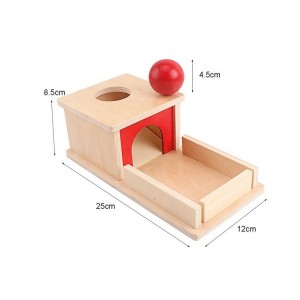 Montessori Full Size Object Permanence Box with Tray Balls , Montessori Toys for Babies Infant 6-12 Month 1 Year Old Toddlers