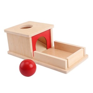 Montessori Full Size Object Permanence Box with Tray Balls , Montessori Toys for Babies Infant 6-12 Month 1 Year Old Toddlers