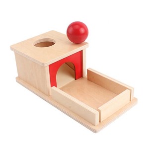 Montessori Full Size Object Permanence Box with Tray Balls , Montessori Toys for Babies Infant 6-12 Month 1 Year Old Toddlers
