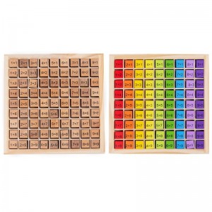 Juguetes Educativos de madera Montessori para niños, tabla de números 99, tabla de multiplicar, juguetes educativos montesorri de matemáticas