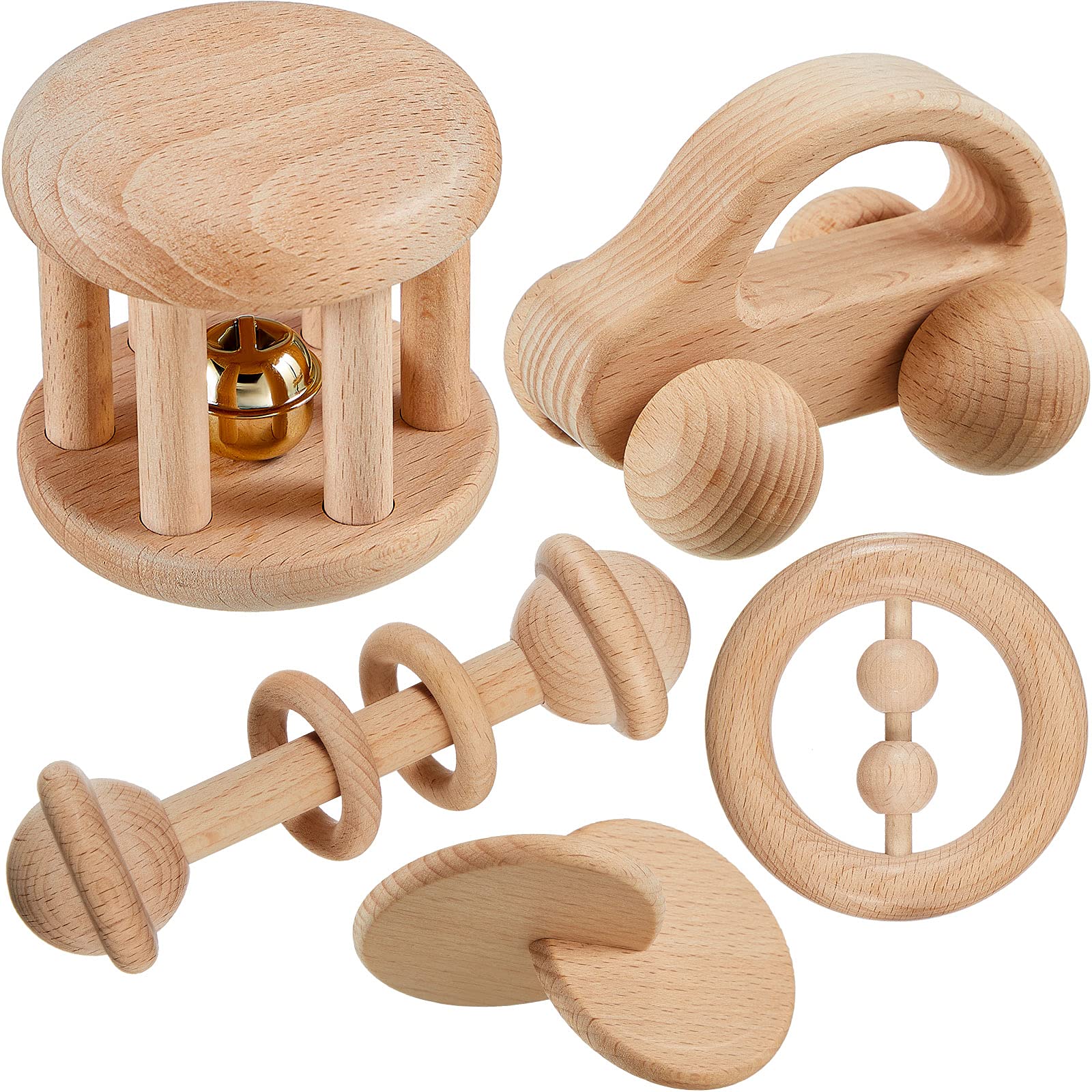5 Pieces Wooden Baby Toys Wooden Toys For Babies 0 6 12 Months Wood 5 Pieces Wooden Baby Toys Wooden Toys For Babies 0 6 12 Months Wood
