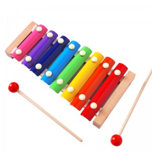 Juguete musical de xilófono Montessori de madera con mazos de madera