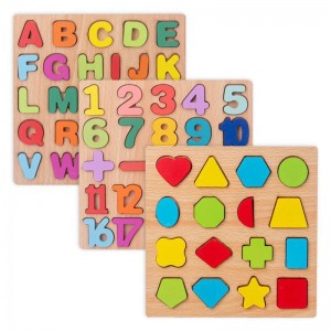 Wooden Alphabet Puzzle – ABC Letters Sorting Board Blocks Montessori Matching Game Jigsaw Educational Early Learning Toy Gift for Preschool Year Old Kids