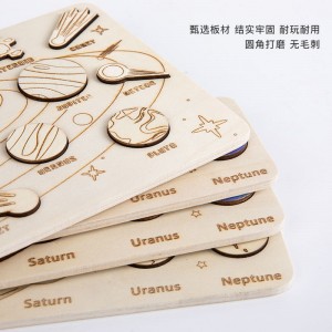 Sonnensystem-Puzzle für Kinder von 3–6 Jahren, Weltraumspielzeug aus Holz für Kinder, Planeten für Kinder, Lernaktivitäten im Vorschulalter, Geschenk für Jungen, Mädchen