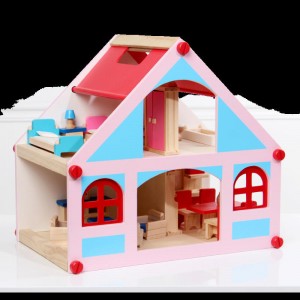 受賞歴のある美しいドールハウス、アクセサリー付きの木製プレイマンション、対象年齢3歳以上