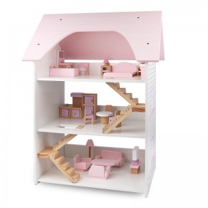 Casa de muñecas de moda completamente amueblada, casa de juegos de simulación con accesorios, juguete de regalo para niños de 3, 4, 5, 6, 7 y 8 años o más