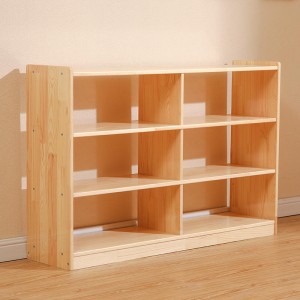 Estante de almacenamiento de estantería clásica de madera para niños W...