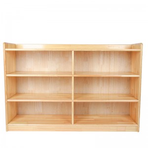 Estante de almacenamiento de estantería clásica de madera para niños con estantería multicapa de gran capacidad-Natural