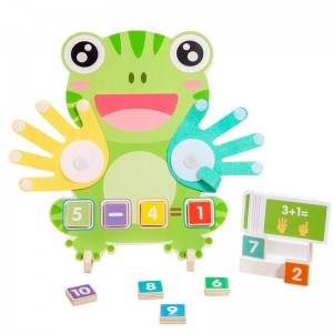 Montessori Children’s Wooden Frog Finger ...