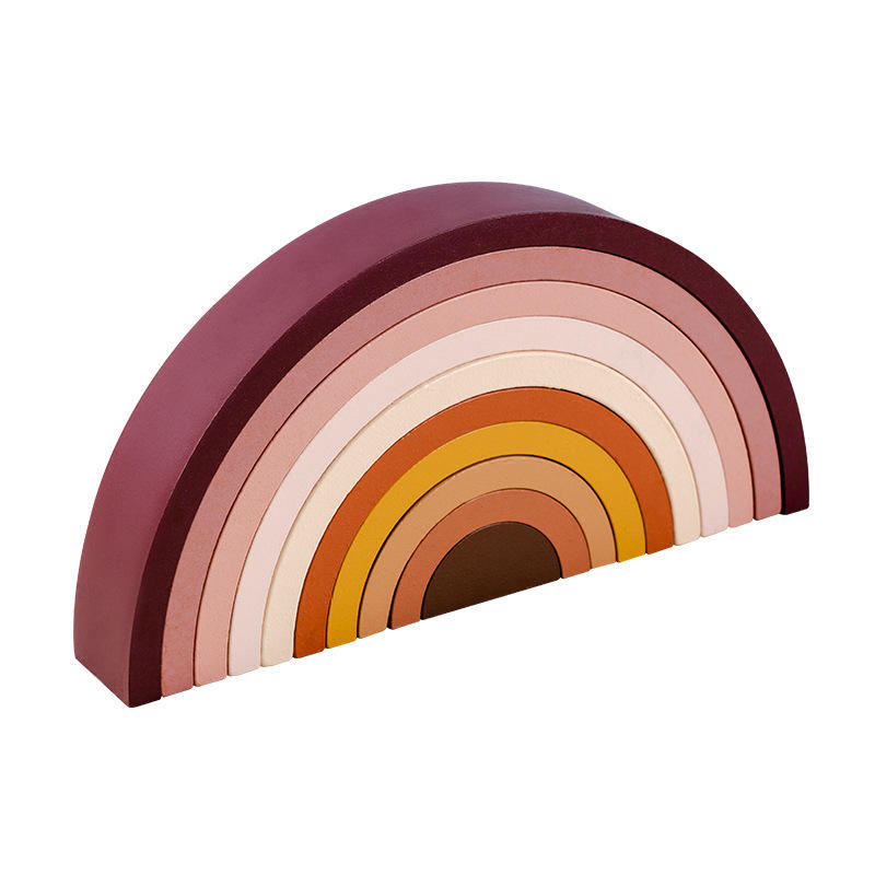 مكعبات بناء لغز التعشيش من Rainbow Stacker، ألعاب التراص، ألعاب الأطفال، 10 قطع ألعاب تعليمية ألعاب مونتيسوري التعليمية للأطفال الصغار، سلسلة بنية