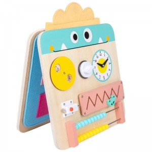 Tablero ocupado de madera para niños, juguetes Montessori para 2 3 4 años, tablero sensorial de actividad educativa, juguetes de aprendizaje multifuncionales para niños de 2 a 4 años, habilidad motora fina