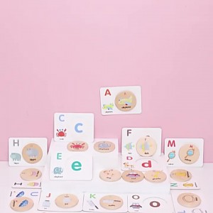 Zahlen- und Alphabet-Lernkarten für Kleinkinder von 3–5 Jahren, ABC-Montessori-Lernspielzeug, Geschenke für 3-, 4-5-jährige Vorschul-Lernaktivitäten, Holzbuchstaben, Tier-Lernkarten, Puzzlespiel