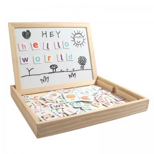 2025 Montessori Wooden Spelling Puzzle Board with Storage Box and Flash Cards Early Educational Wooden Toy