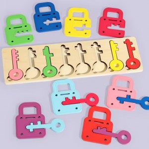 Children’s Early Education Toys Color Shape Matching Game Toddler Color Cognition Ability Children’s Lock and Key Matching Toys