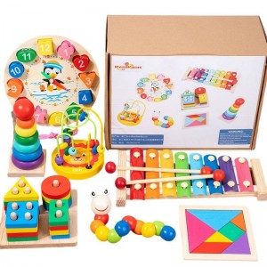 Wooden Toy Wholesale Early Education Wooden Baby Intellectual Development Toys Music Funny Set for 3-6 Year Children Wooden Toys
