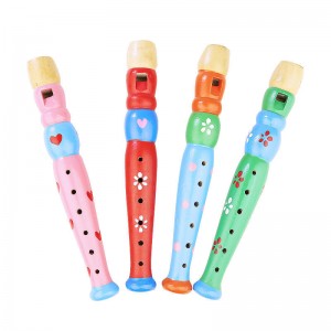Recordere din lemn pentru copii mici, flaut Piccolo colorat pentru copii, instrument muzical ritmic de învățare, jucării muzicale pentru educație timpurie pentru copii cu autism sau preșcolar