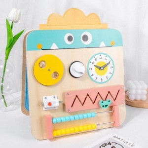Hölzernes Beschäftigungsbrett für Kinder, Montessori-Spielzeug für 2 3 4 Jahre alte, pädagogische Aktivitäts-Sensortafel, multifunktionales Lernspielzeug für Kleinkinder im Alter von 2–4 Jahren, Feinmotorik