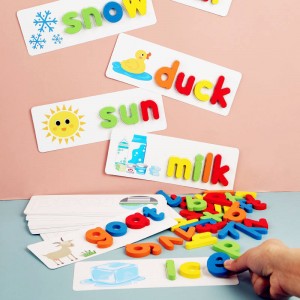Drewniane puzzle dla małych dzieci 1-3, zabawki dla maluchów Prezenty dla 1 2 3 lat chłopcy dziewczęta, puzzle dla maluchów nauka edukacyjne zabawki w kształcie zwierząt alfabet pisownia puzzle zabawki dla przedszkolaków
