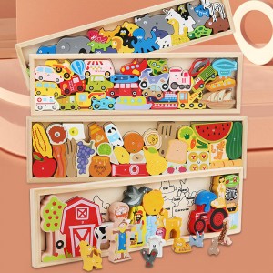 Animal Parade A to Z Puzzle and Playset – Educational Wooden Alphabet Puzzle – 2 and Up